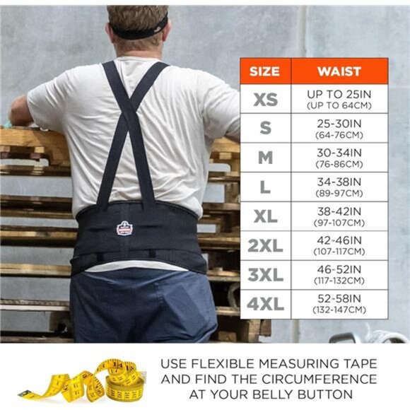 Ergodyne ProFlex 1650 Back Support Belt, 7.5" Elastic, Adjustable, Removeable - Picture 5 of 7